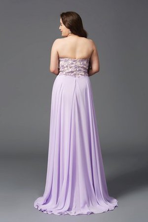 XXL Ärmelloses Formelles Ballkleid mit Bordüre mit Reißverschluss - Bild 2