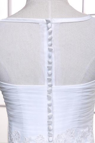 Tüll natürliche Taile Schaufel-Ausschnitt Spitze Ein Schulter bodenlanges Brautkleid - Bild 2