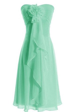 Robe demoiselle d'honneur distinguee avec zip avec fleurs de bustier ruché - Photo 1
