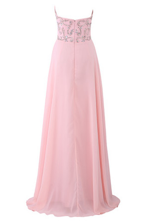 A-Line Mitte Rücken V-Ausschnitt formelles sittsames Abendkleid mit Nackenband - Bild 5