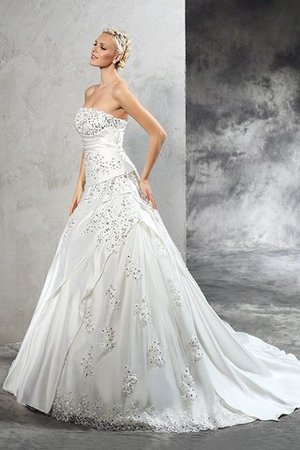 Reißverschluss Trägerlos Duchesse-Linie Ärmelloses Anständiges Brautkleid - Bild 6