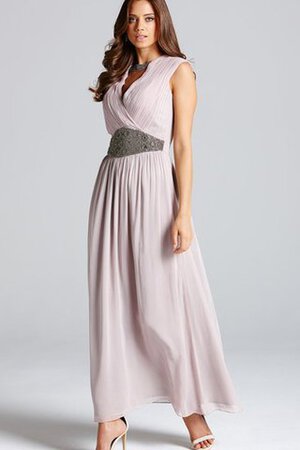 Abito da Damigella Buco Della Serratura Schiena moda in Chiffon Lungo - Foto 4