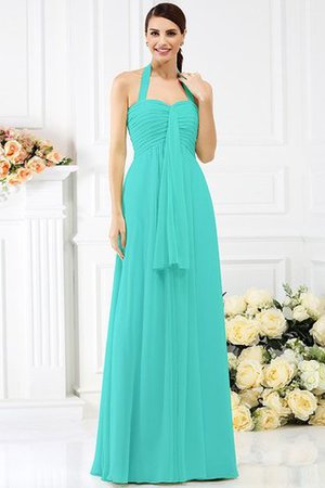 Robe demoiselle d'honneur plissage longue avec sans manches de dos nu en chiffon - Photo 15