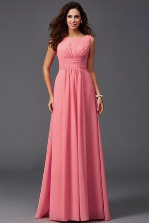 Chiffon Prinzessin Anständiges Brautjungfernkleid mit Rüschen ohne Ärmeln - Bild 27