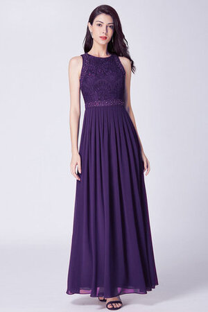 Abito da damigella in chiffon pudica formale e informale alla moda in pizzo con perline - Foto 3