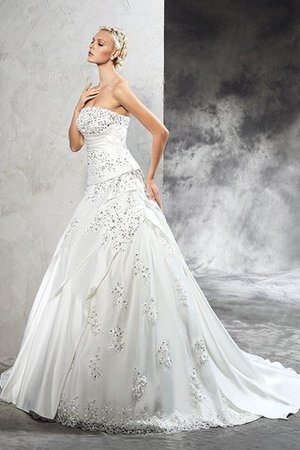 Reißverschluss Trägerlos Duchesse-Linie Ärmelloses Anständiges Brautkleid - Bild 5