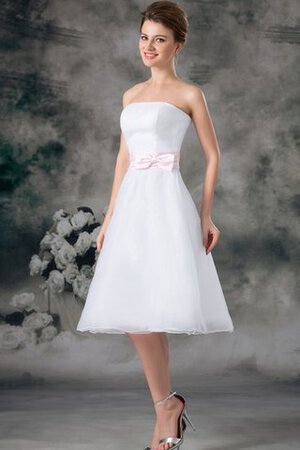 Robe douce seize en organza a-ligne avec sans manches de bustier - Photo 4