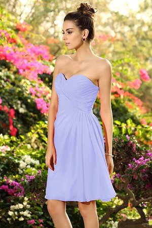 Normale Taille Ärmelloses Chiffon Drapiertes Knielanges Brautjungfernkleid - Bild 17