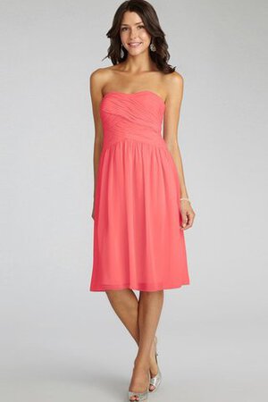 Abito da Damigella con Criss-cross senza spalline in Chiffon con Increspato Corto - Foto 9