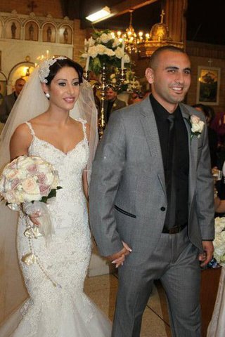 Abito da Sposa moda con Perline sexy in Pizzo in Tulle Conotta - Foto 2