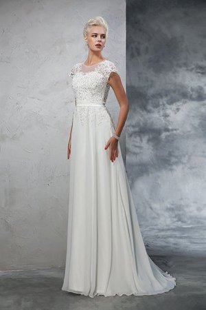 Abito da Sposa A-Line Lungo Classico con Applique Lusso - Foto 3