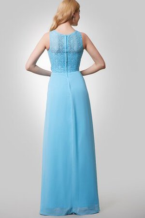 Reißverschluss Perlenbesetztes Chiffon a linie bodenlanges romantisches Brautjungfernkleid - Bild 2