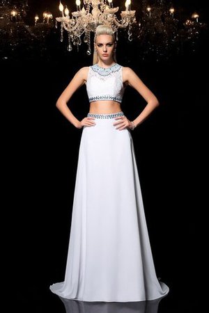 Prinzessin Natürliche Taile Bodenlanges Anständiges Ballkleid aus Chiffon - Bild 1
