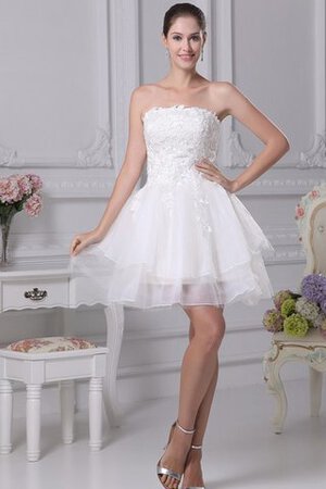 Robe douce seize courte manche nulle ligne a appliques en tulle - Photo 1