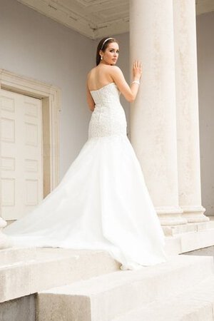 Abito da Sposa Lungo con paillette Cuore stravagante Sirena in Organza - Foto 2