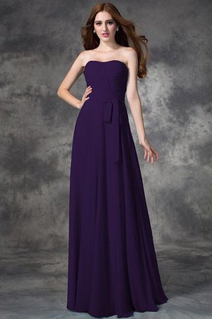 Normale Taille A-Line Chiffon Bodenlanges Anständiges Brautjungfernkleid - Bild 13