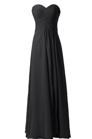 A-Line Ärmelloses Herz-Ausschnitt bodenlanges schick Brautjungfernkleid - Bild 5