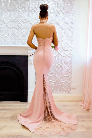 Vestido de Noche en Estire Satin de Llamativo de Sin mangas de Escote halter - Foto 2