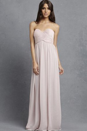 Robe demoiselle d'honneur femme branché avec chiffon ruché col en forme de cœur - Photo 3