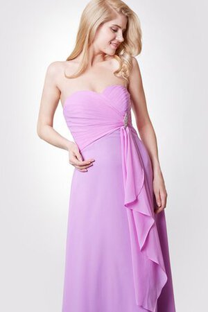 Robe demoiselle d'honneur facile en chiffon de lotus avec zip ruché - Photo 5