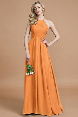 Natürliche Taile Prinzessin Reißverschluss Gerüschtes Bodenlanges Brautjungfernkleid - Bild 26