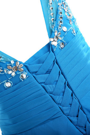 Mitte Rücken Empire Taille Bateau knielanges legeres Cocktailkleid mit Applike - Bild 8