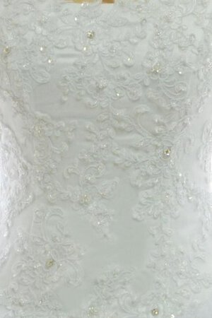 Robe de mariée longueur mollet en satin a-ligne d'épaule asymétrique en tissu pailleté - Photo 4