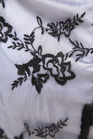 Vestido de Noche de Bordado de Escote con Hombros caídos de Asimétrico Dobladillo - Foto 6