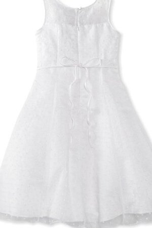 A-Line Taft Spaghetti Träger knöchellanges Blumenmädchenkleid ohne Ärmeln - Bild 2
