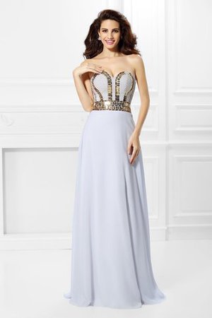 Abito da Sera Senza Maniche con Festone con Piega Lungo in Chiffon - Foto 1