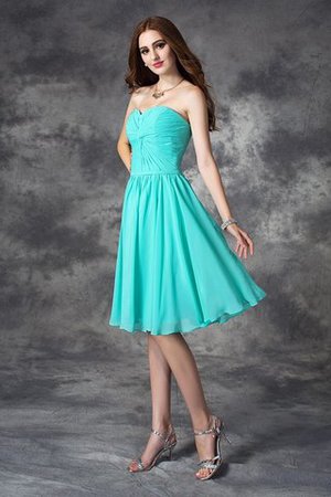 Normale Taille Chiffon A Linie Prinzessin Abiballkleid mit Herz-Ausschnitt - Bild 5