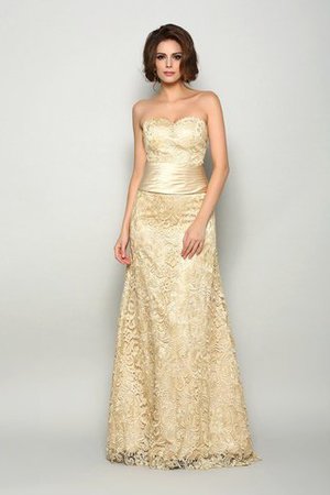 Satin A-Linie Herz-Ausschnitt Bodenlanges Brautmutterkleid mit Jacke - Bild 3