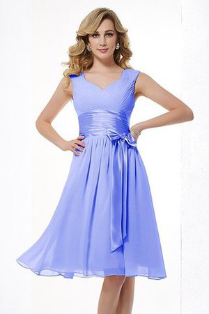 Normale Taille A-Linie Prinzessin Drapiertes Brautjungfernkleid aus Chiffon - Bild 18