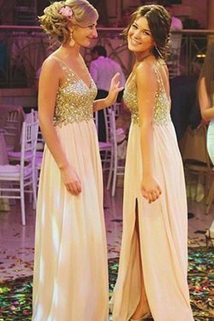 Vestido de Dama de Honor de Corte princesa de Natural de Sin mangas de Fantástico - Foto 1