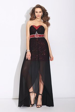 Robe de bal longue avec zip manche nulle asymétrique haut bas - Photo 6