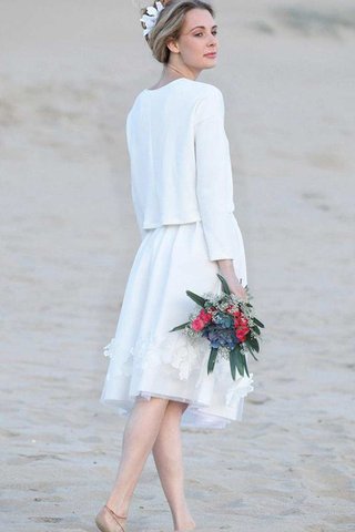 Moderno Vestido de Novia de Escote redondo de Baja escote en V de Hasta la Rodilla - Foto 2