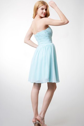 Robe demoiselle d'honneur facile plissage manche nulle avec zip avec gradins - Photo 2