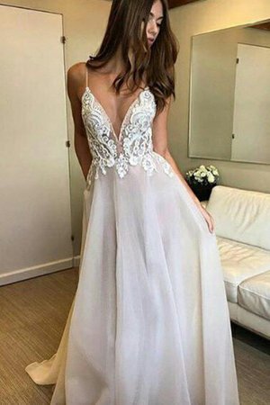 Abito da sposa semplice in tulle spazzola treno splendido con piega conotta - Foto 2