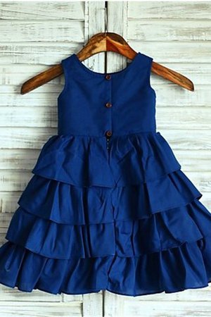 Abito da Cerimonia Bambini con Fiore Naturale Tondo A-Line con Seghettato - Foto 2