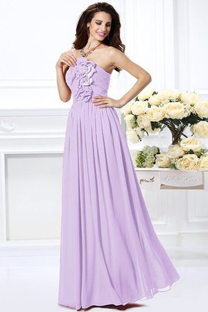 Reißverschluss Trägerloser Ausschnitt Chiffon Bodenlanges Anständiges Brautjungfernkleid - Bild 19