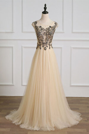 Robe de bal de traîne courte captivant en satin avec cristal delicat - Photo 3