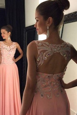Prinzessin Schaufel-Ausschnitt Anständiges Abendkleid ohne Ärmeln mit Applikation - Bild 2