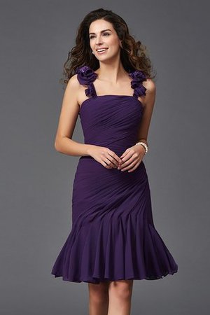 Spaghetti Träger Reißverschluss Chiffon Normale Taille Enges Cocktailkleid - Bild 4
