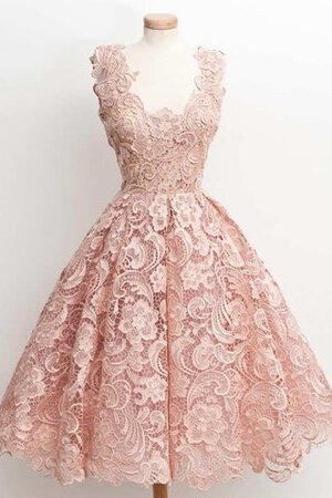 Robe de bal avec sans manches de longueur à genou de lotus v encolure ligne a - Photo 1