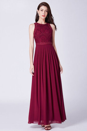 Abito da damigella in chiffon pudica formale e informale alla moda in pizzo con perline - Foto 1