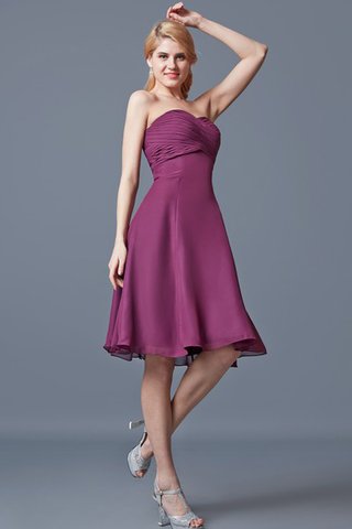 Robe demoiselle d'honneur distinguee ligne a en chiffon de tour de ceinture en haute - Photo 2