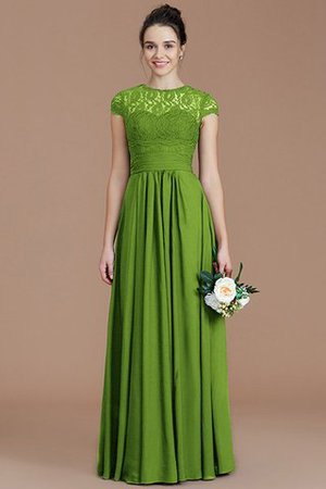Robe demoiselle d'honneur naturel jusqu'au sol avec chiffon de princesse a-ligne - Photo 20