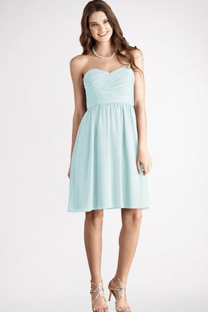 Chiffon Herz-Ausschnitt gerüschtes kurzes Brautjungfernkleid - Bild 20