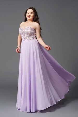 XXL Ärmelloses Formelles Ballkleid mit Bordüre mit Reißverschluss - Bild 3