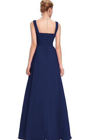 Robe demoiselle d'honneur plissage cordon manche nulle avec chiffon de col en cœur - Photo 2